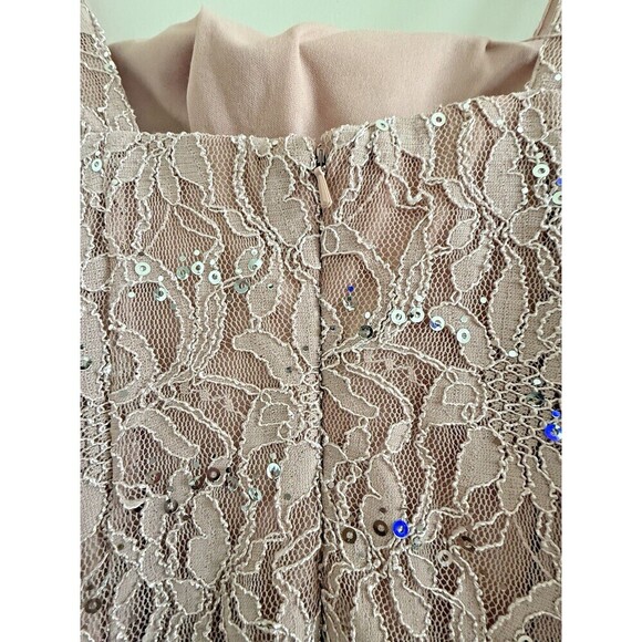 JS Collections Women’s Soutache Mesh Midi Dress sleeveless in blush Pink Size 6 - Picture 6 of 10